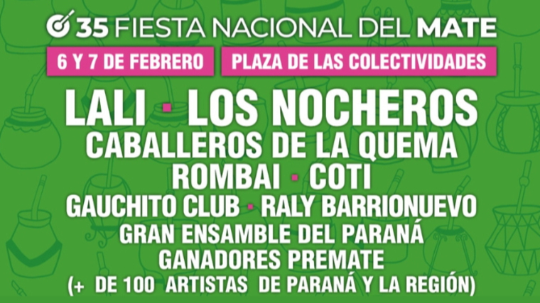Paraná lanzó la 35ª Fiesta Nacional del Mate con Lali Espósito como figura central